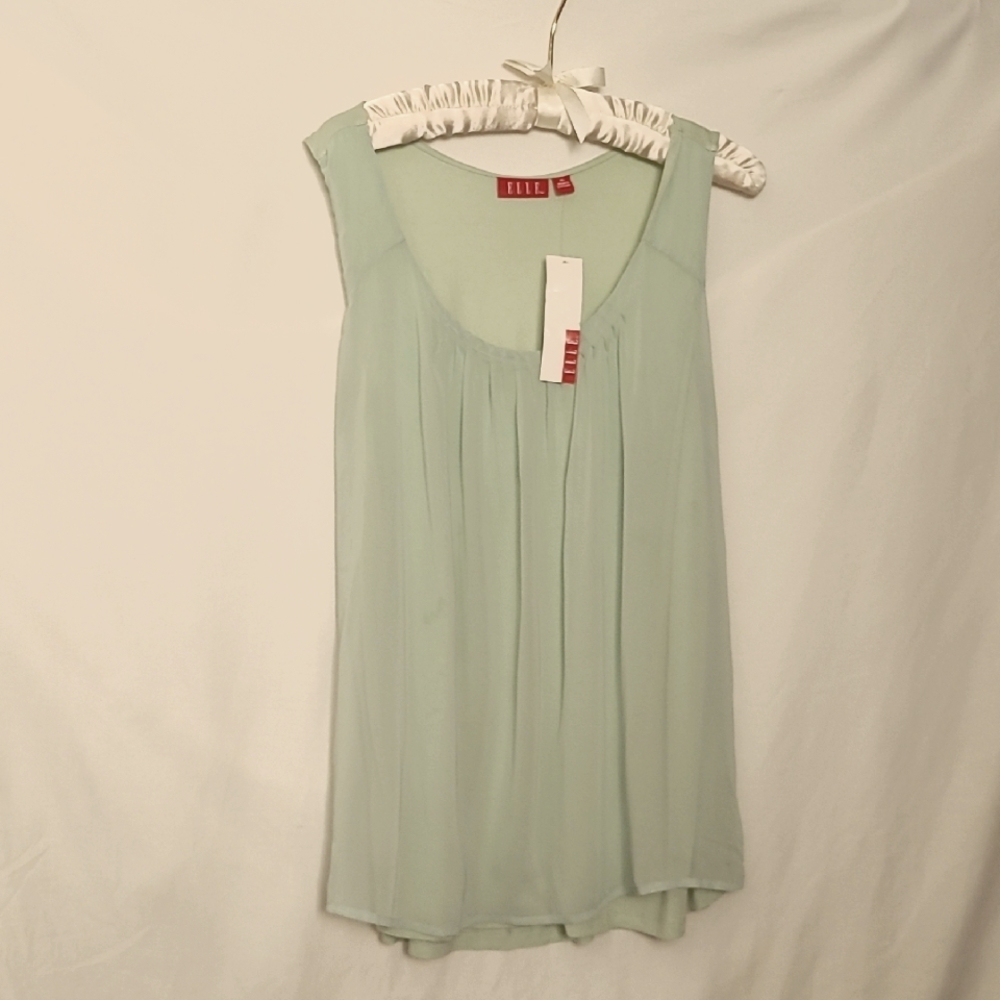 Elle Top In Aqua Teal XL NWT